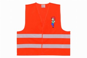 Kamizelka odblaskowa dla dzieci K201 - pomarańczowa z nadrukiem  