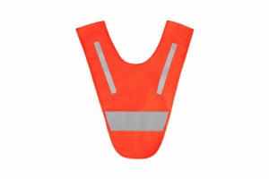 Szelki V-vest pomarańczowe z elementem odblaskowym - model V2